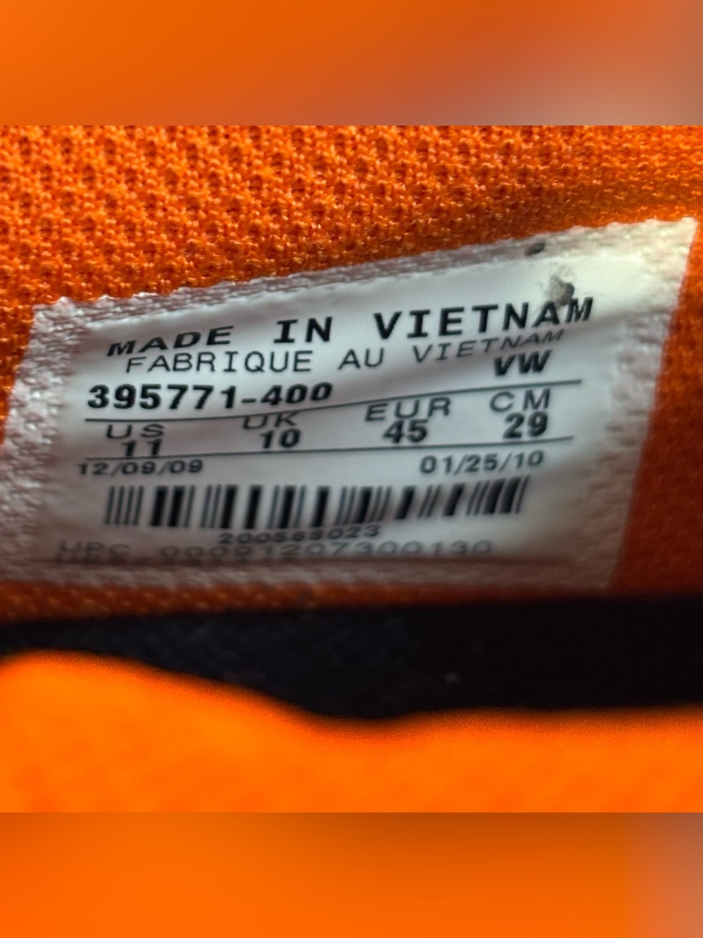 Nike SB Blazer Black/Orange 395771-001) Men’s 11 Preowned Excellent Condition - Picture 2 of 8